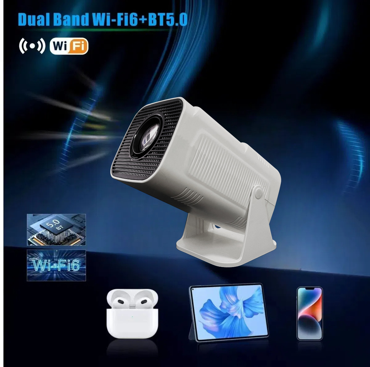 Cross-border HY320mini intelligent projector equipped with Android system HD screen portable projector home