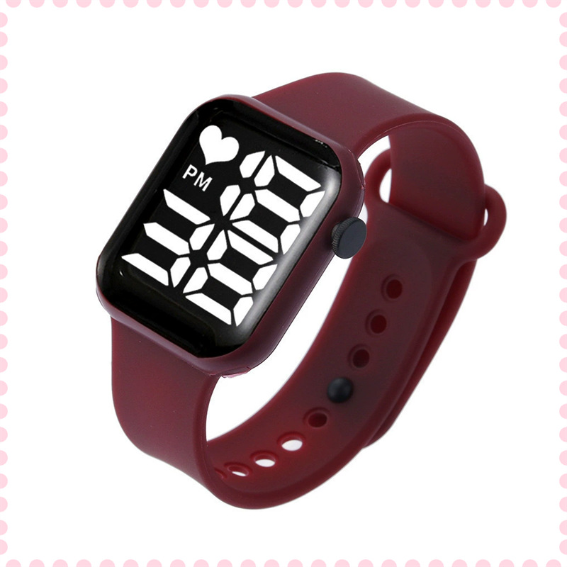 TikTok Love LED Electronic Watch Fashion Small Square Watch Couple Children's Large Digital Bracelet Y1 Watch