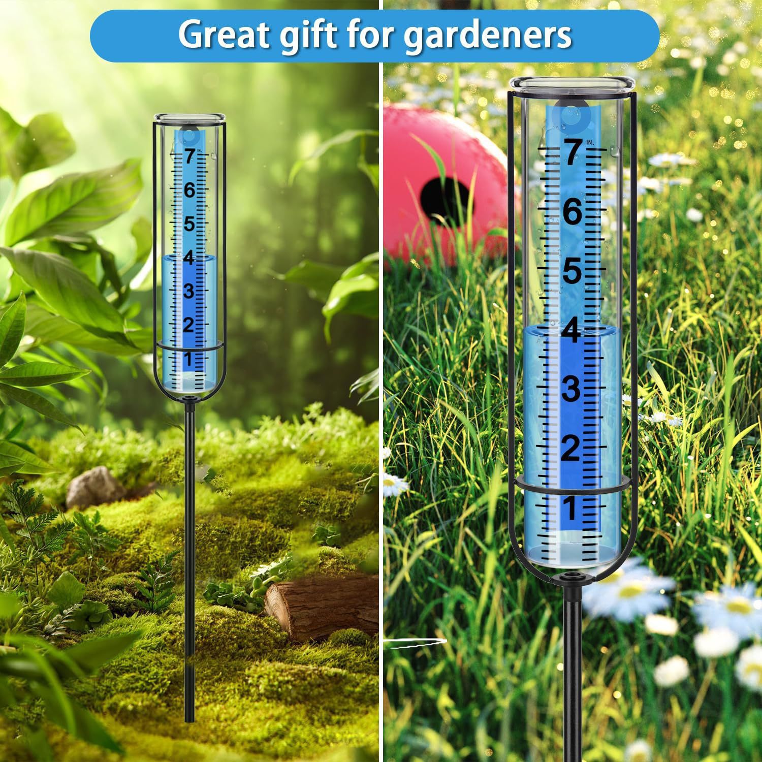 Cross-Border Rain Gauge Plastic Anti-Freeze Wiper Meter with Bracket Suitable for Outdoor Courtyard Garden