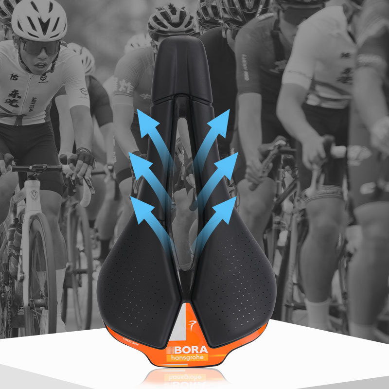 Paver Carbon Fiber Ultra-Light Short Nose Hollow Bicycle Seat Cushion for Road Bikes, Mountain Bikes, and Folding Bikes