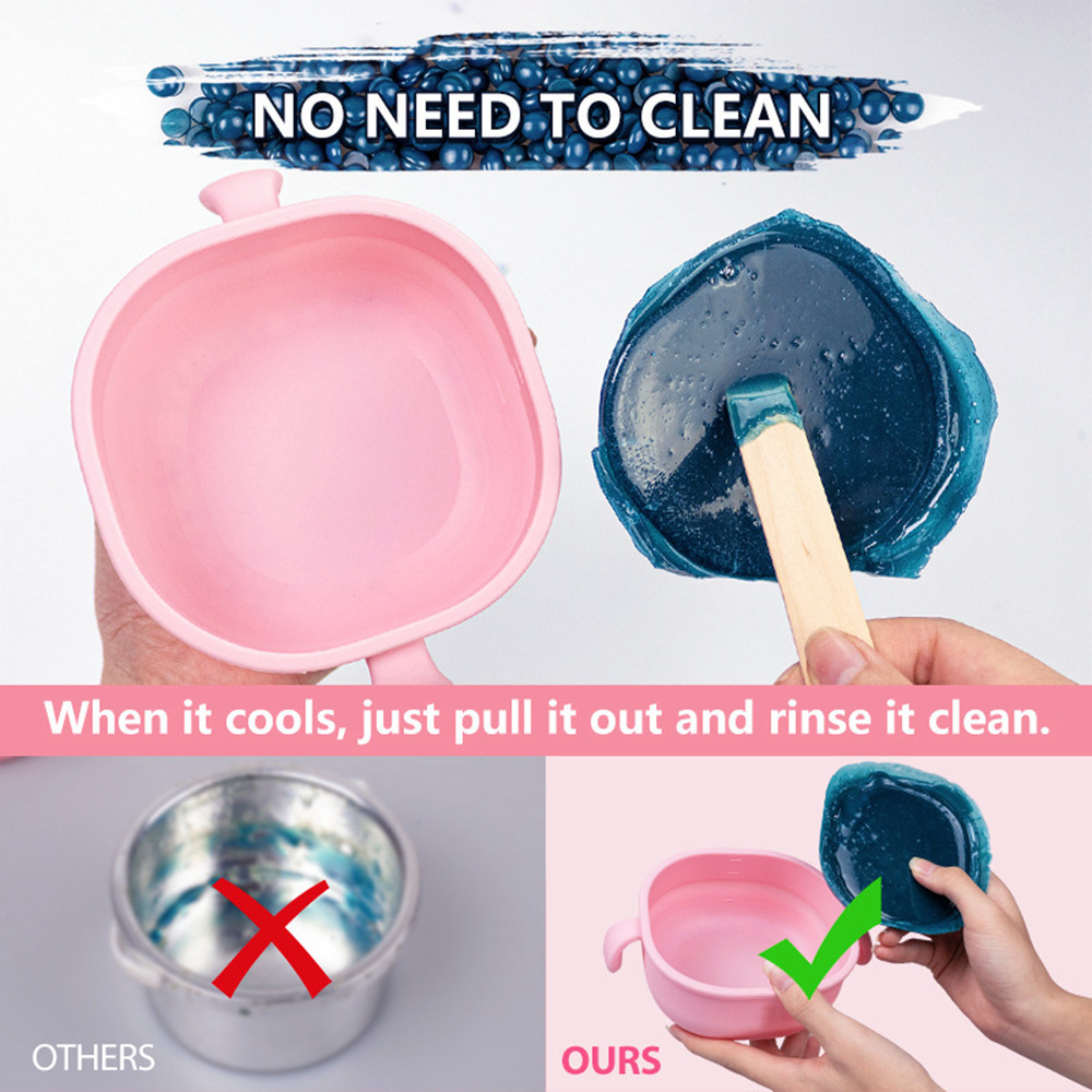 Cross-border new beauty care depilatory wax pot foldable silicone non-stick pan easy to clean heating machine wax melting pot