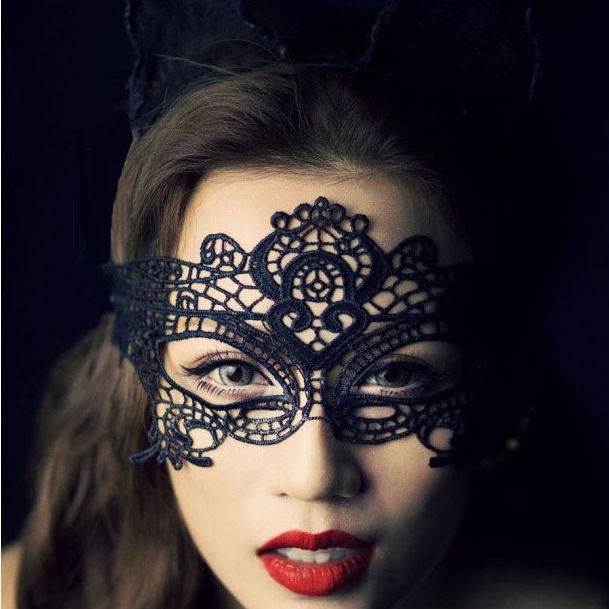 Black Lace Queen Masquerade Princess Party Annual Meeting Beauty Mask Half Face Eye Veil Crown Eye Mask