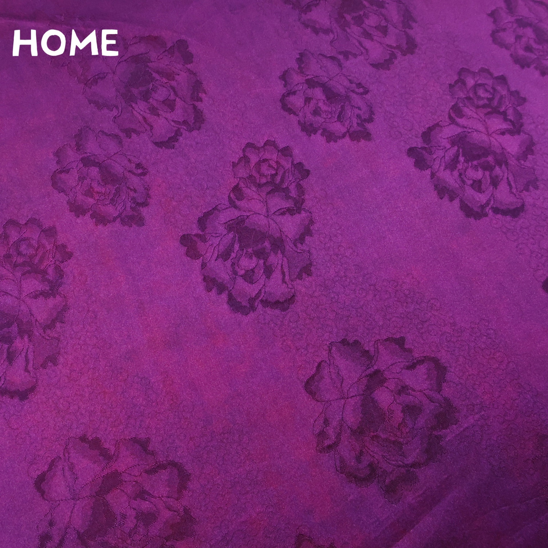 Glossy Drape Chinese Style Grape Purple Rayon Silk Mulberry Silk over Yam Jacquard Fragrant Cloud Yarn Cheongsam Fabric