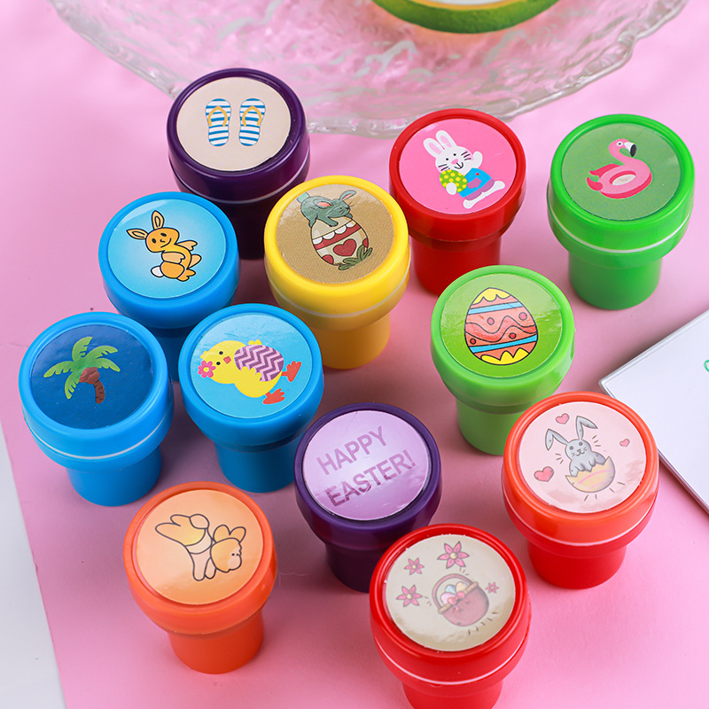 Штамп с мультяшным узором для Пасхи, праздничный подарок, популярный креативный штамп для детей