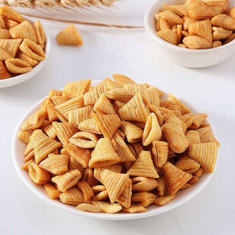 Hot pot restaurant same style tiger teeth crisp crisp sharp angle triangle crisp horn crisp greedy and durable rice pot snack small package