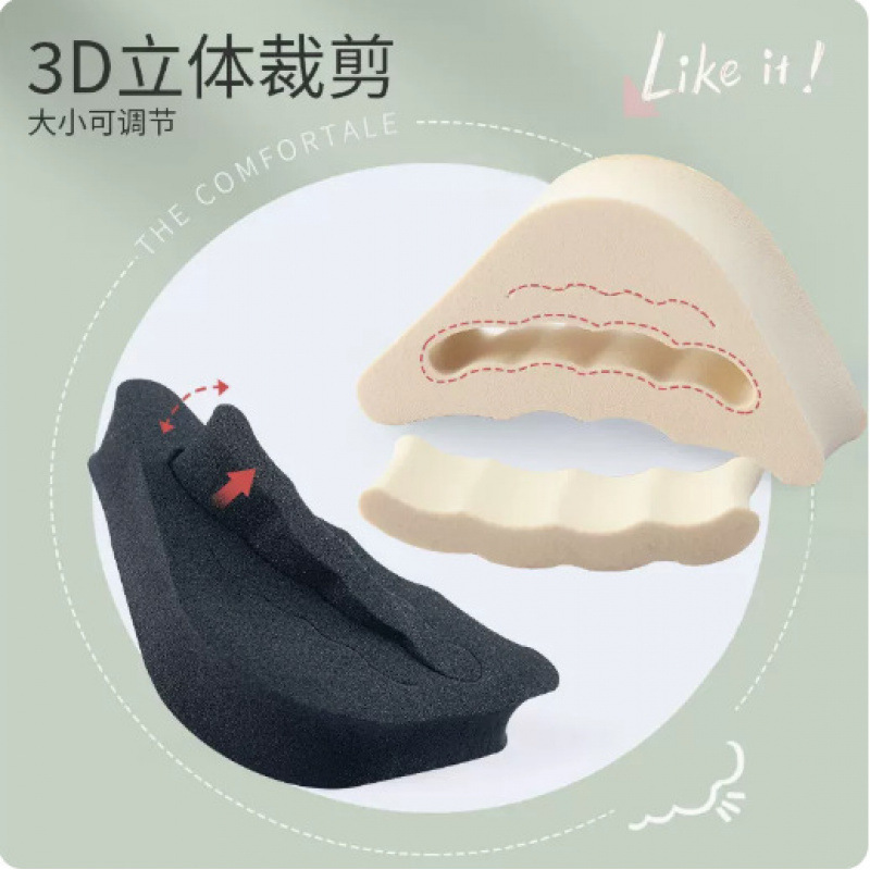 High-Heeled Shoe Toe Plugs, Thickeneded Shoes, Large Black and Beige Toe Plugs, Toe Protection, Anti-Pain, Anti-Slip, Anti-Falling Heel