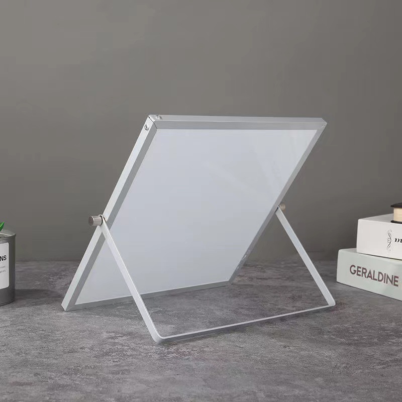 Cross-Border Office aluminum alloy frame whiteboard double-sided folding desktop noteboard erasable writing bracket magnetic writing board