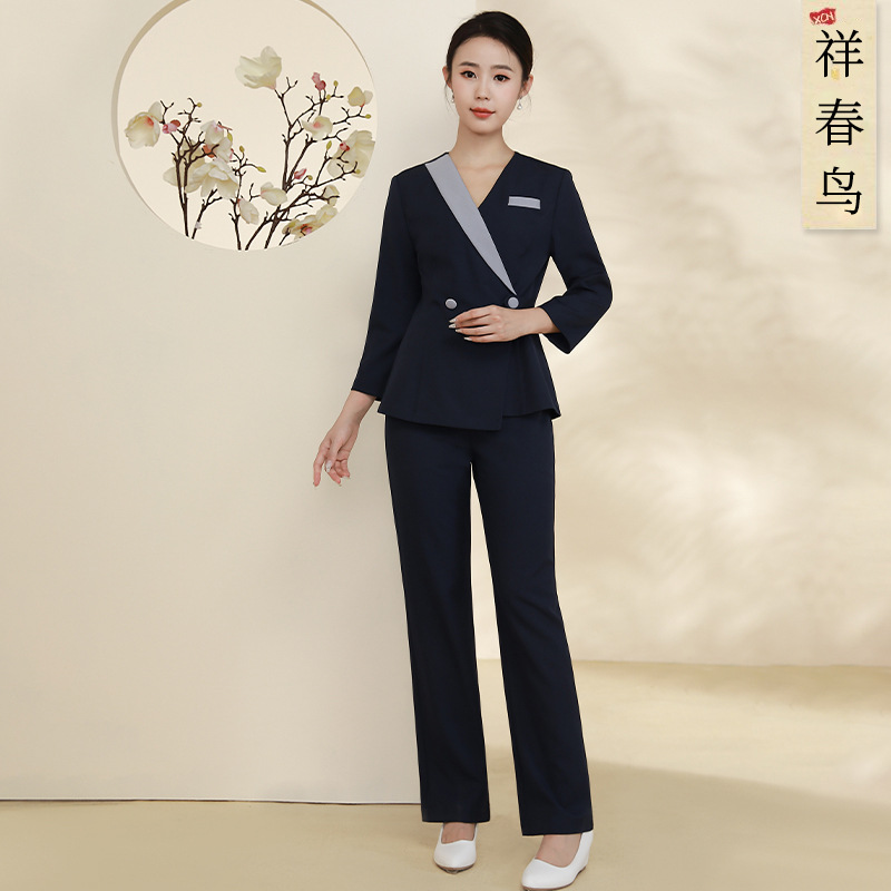 Высококачественная лёгкая медицинская красота форма медсестры раздельный костюм для женщин осень, подходит для стоматологических клиник, аптек, переднего стола приёмной и ухода