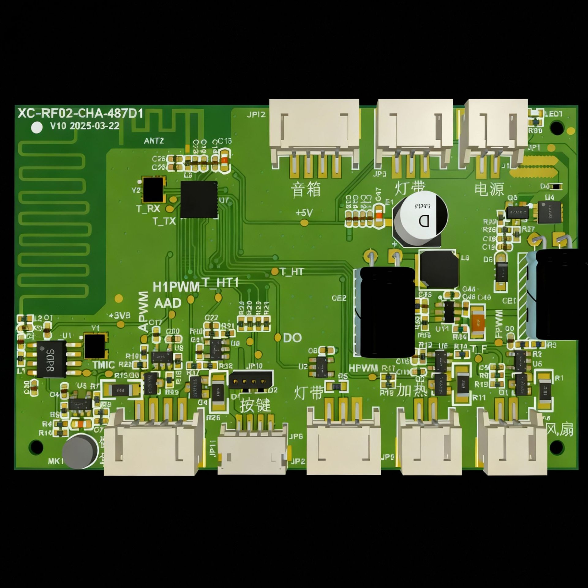 App-Controlled Gaming Chair Control Panel, Colorful Rgb Ambient Lighting, Constant Temperature Heating, 3-Level Ventilation, Massage, Odm