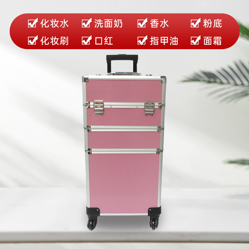 Foshan Trolley Makeup Case Universal Wheel Trolley Case Silent Production Specializing Makeup Nail Art Show Tool Set Box