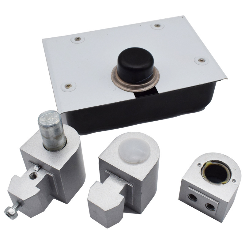 KFC KFC ground shaft door shaft universal McDonald aluminum alloy framed glass door ground Spring 180 degrees outside Open