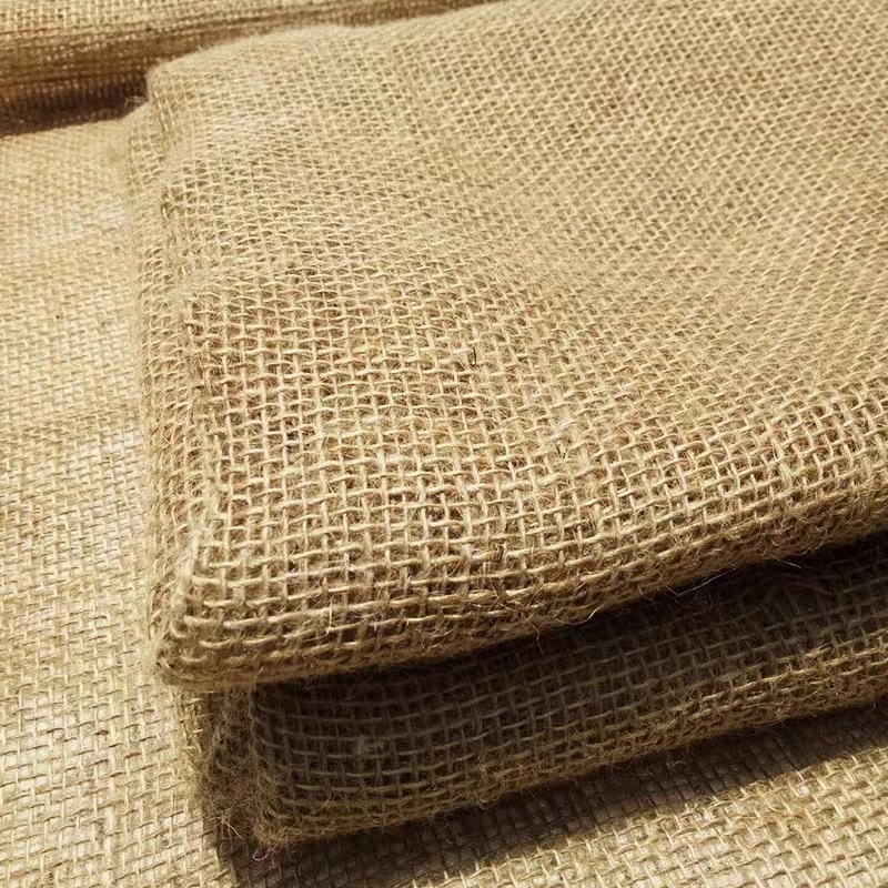 Source manufacturers linen background cloth coarse linen fabric natural color home craft cloth creative coarse linen sofa rope