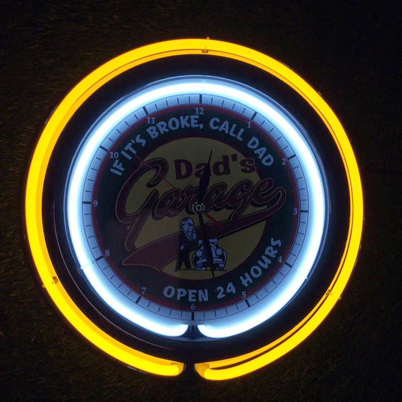 Manufacturers Supply Clock Led Neon Wall Clock Light Hanging Wall Fashion Neon Clock