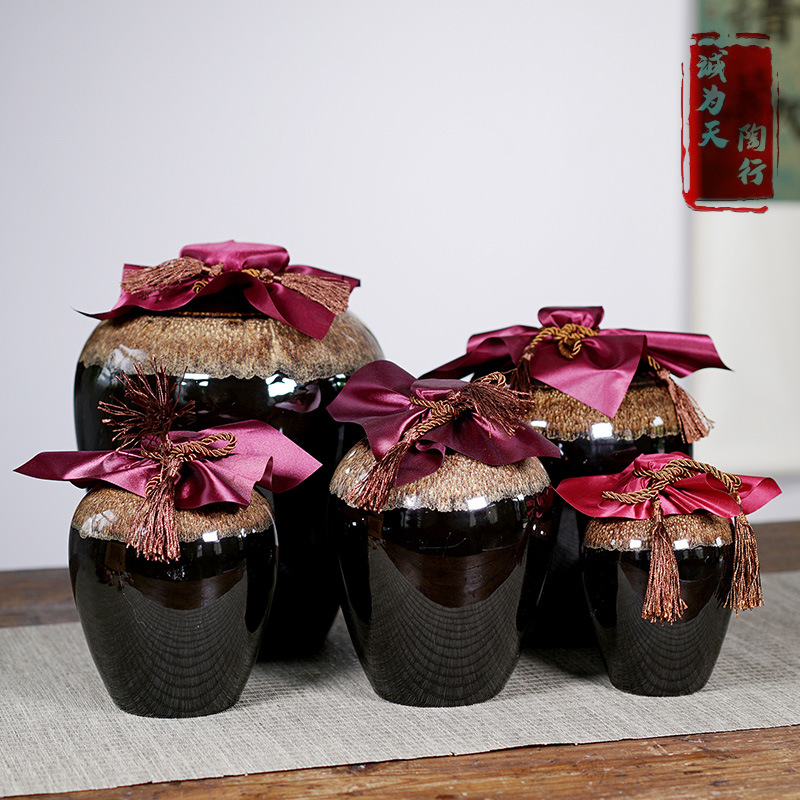 Оптовая продажа керамических пустых винных бутылок Исин 1кг 2кг 3кг 5кг 10кг антикварные глиняные банки