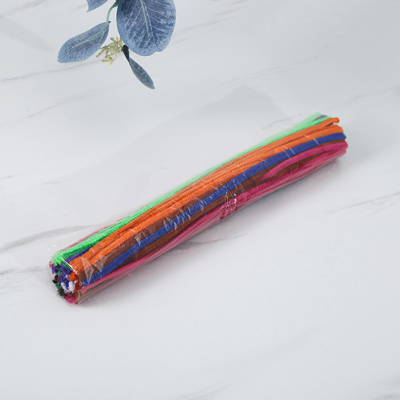 DIY cross-border hairy root wholesale tremolo handmade color twist Bar mixed color wool kindergarten children's educational toys