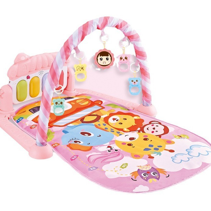 Cross-border baby toy fitness frame music pedal piano 0-1 years old newborn baby piano Game Mat hot sale