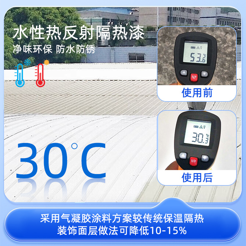 Roof Insulation Paint, Insulation and Waterproof Paint, Roof Cooling Color Steel Tile, Uv Reflective Insulation Paint Factory