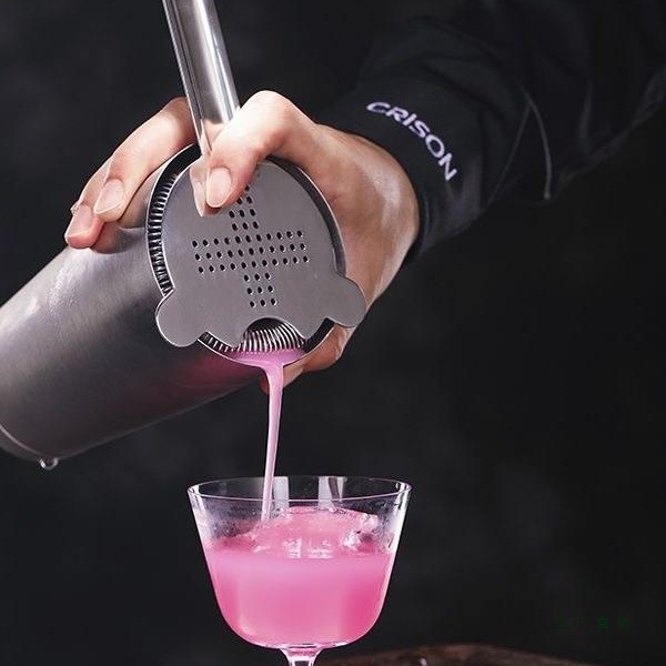 Bar Shop Japanese Style Ice Strainer Cocktail Filter Bartending Ice Separator Stainless Steel Filter Strainer