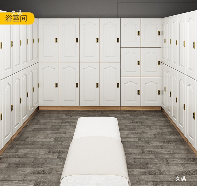 Wooden Locker Hair Salon Barber Shop Customer Locker Gym Beauty Salon Locker Bath Cabinet with Lock