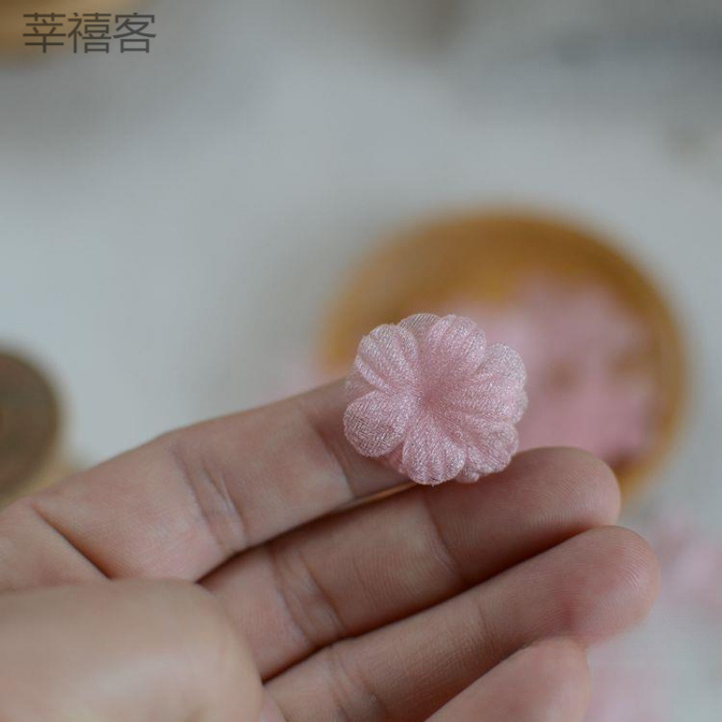A08DIY handmade flower clothing accessories sandy three-dimensional wrinkled flower hair accessories, wedding accessories