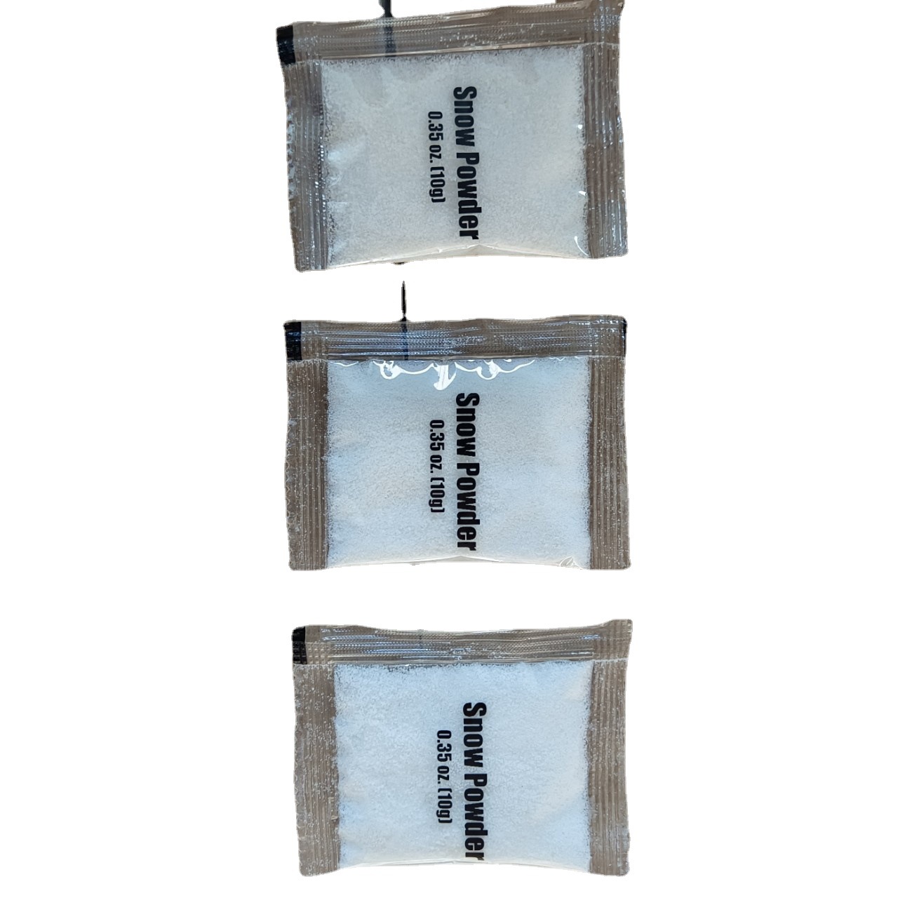 Factory supply 10 grams of snow pollen diy Christmas snowflake pouch packaging snow pollen artificial snow pollen