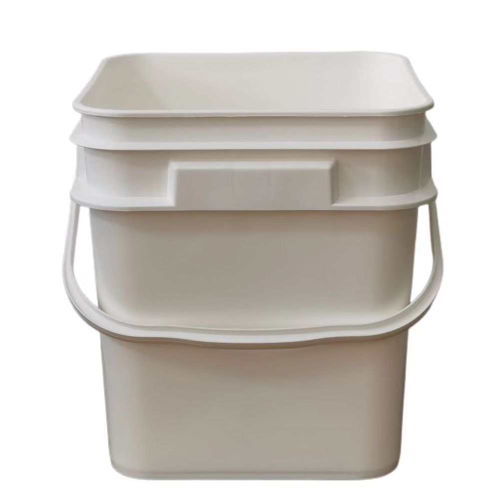 Brand New Material Plastic Square Barrel Pet Feed Barrel Gasket Barrel (12L Square Barrel Metal Handle)