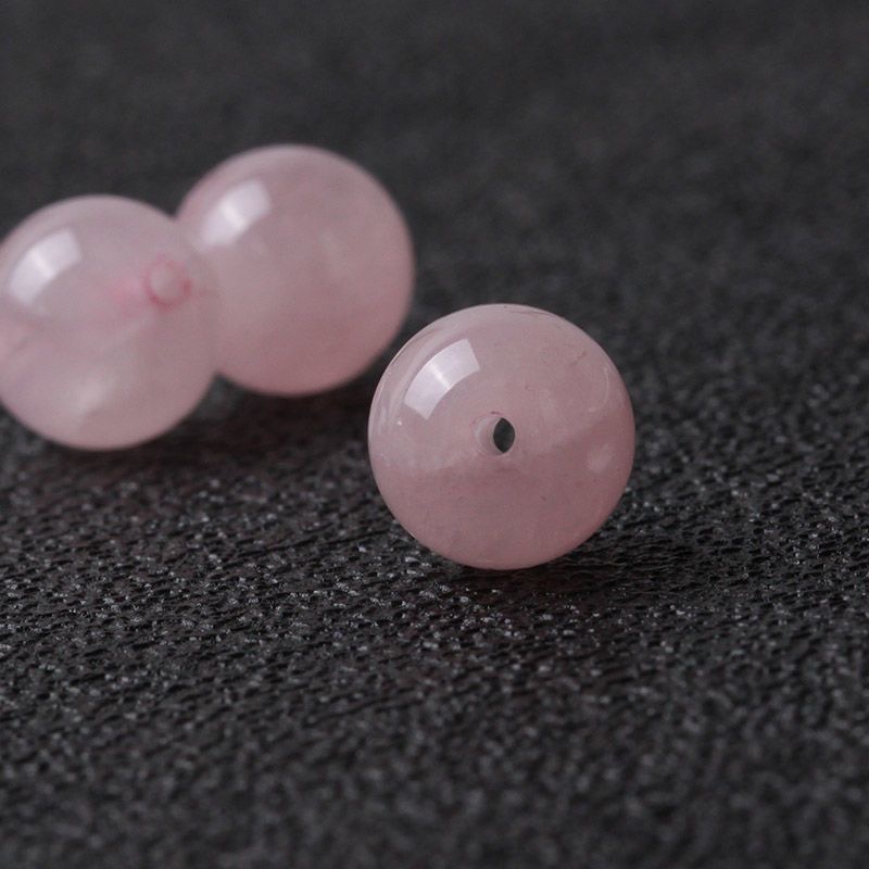 Madagascar Natural Pink Crystal Loose Beads Pink Crystal Handmade DIY Beaded Round Bead Bracelet Bracelet Wholesale