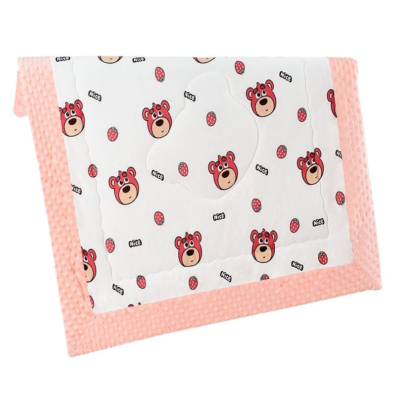 Baby Spring and Autumn Style Blanket, Thickened and Warm, Baby Comfort Blanket with Cartoon Print, Four-Season Style, Newborn Bean Velvet Blanket