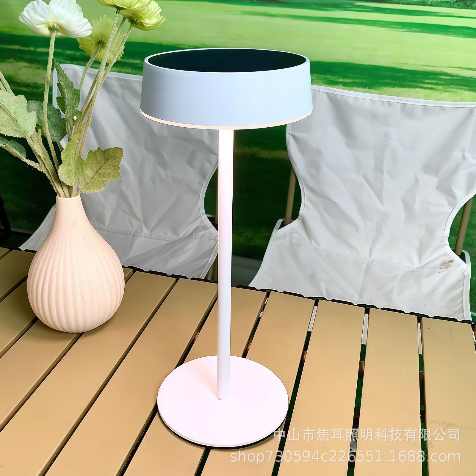 Solar Rechargeable Table Lamp Outdoor Camping Solar Lighting Restaurant Atmosphere Lamp Night Light Zhongshan Lamps