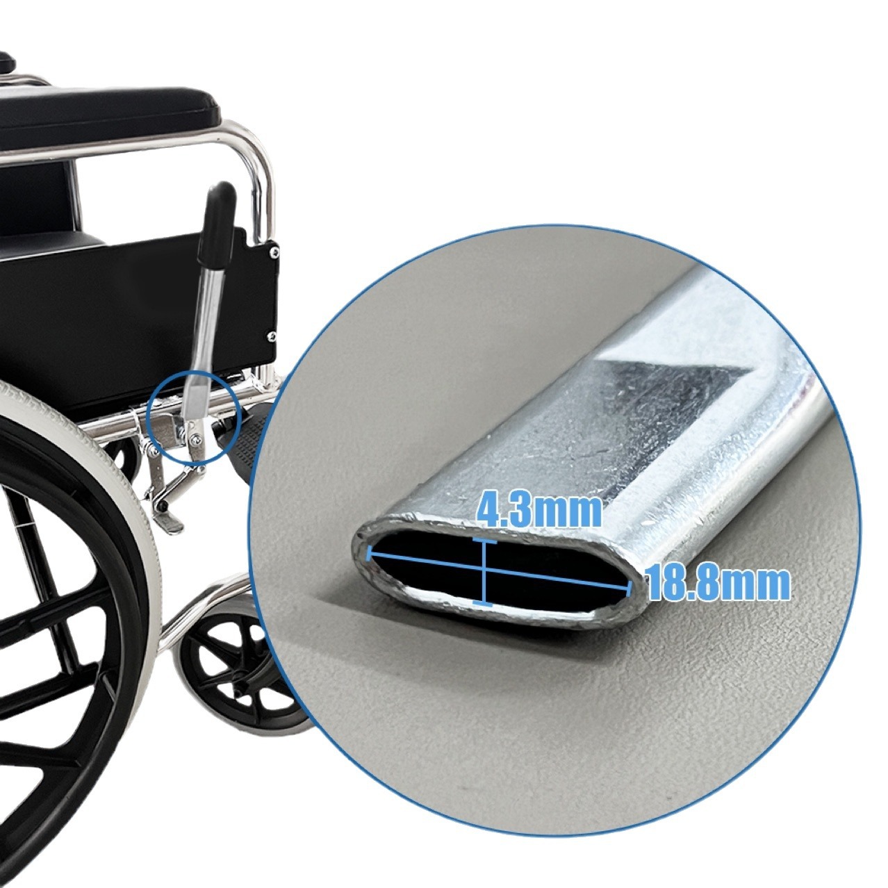 Wheelchair brake assist brake extension rod