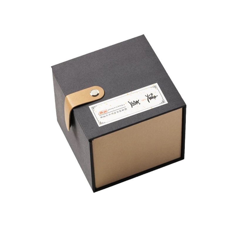 Tea Cup Gift Box Packaging Wooden Box Magic Sticker Storage Box Cup Bag Wholesale Ceramic Gift Box Black Glaze