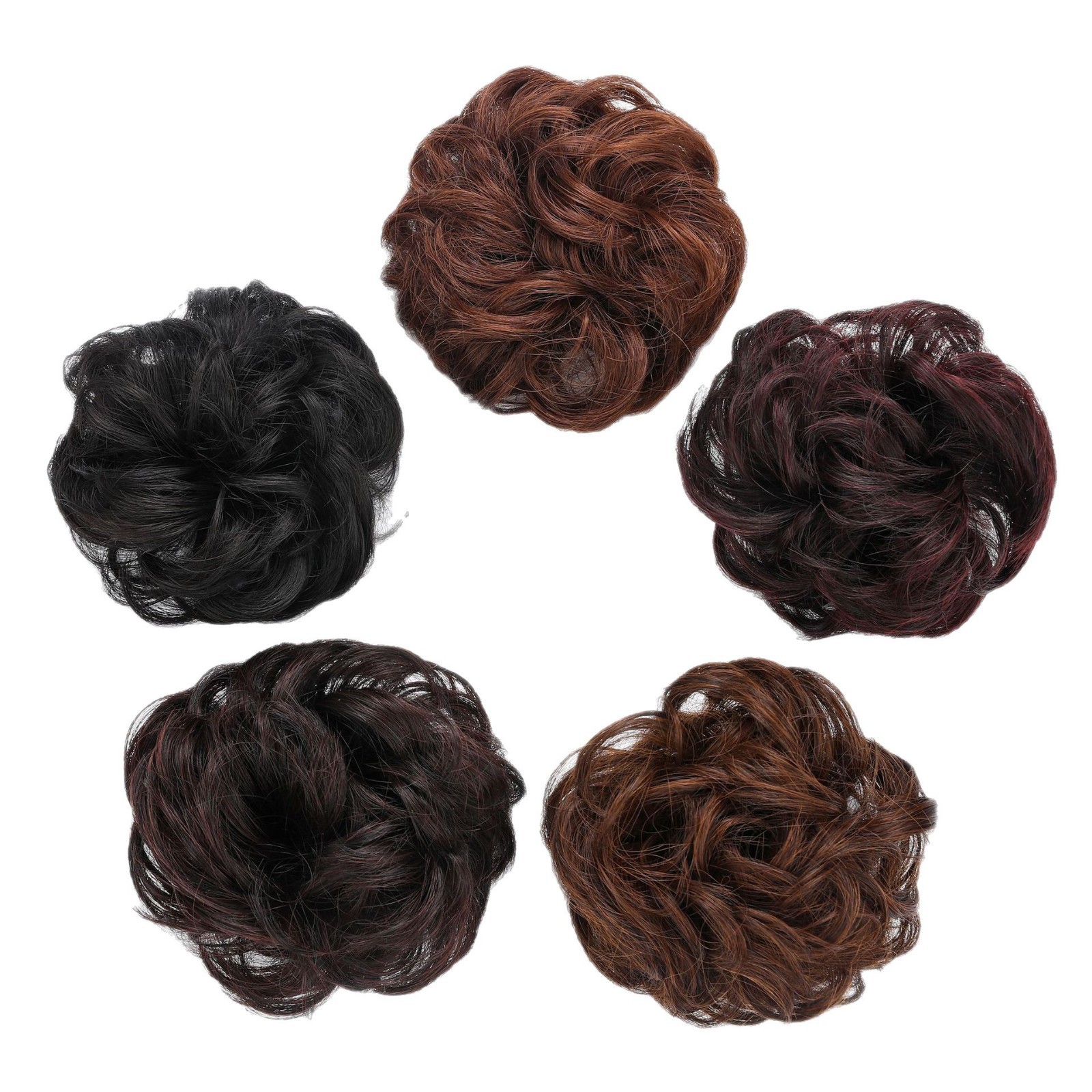 European and American wig clip curly hair ball head wig female bud curly hair ring fluffy wig hair ring head flower plate hair god