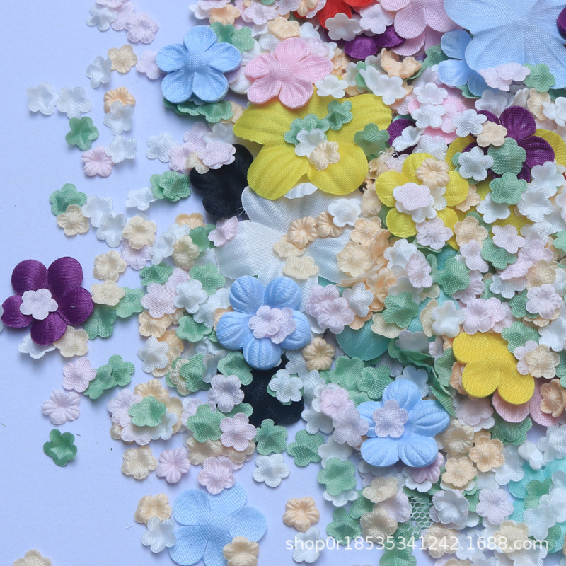 Тканевые лепестки для DIY, цветочные детали, одежда, головные уборы, обувь, шляпы, аксессуары, атласные цветы, трехмерные ручные изделия