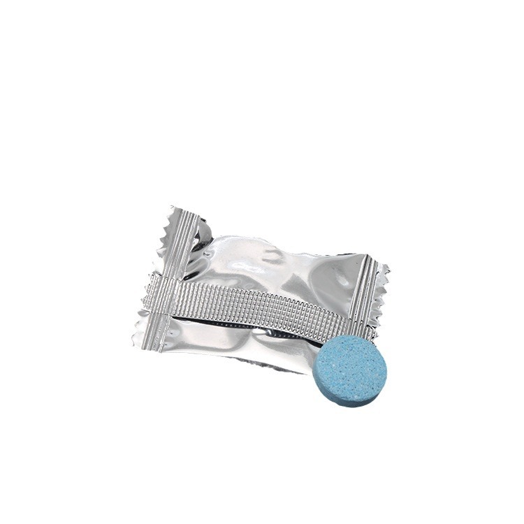 Glass water effervescent tablets wiper special super concentrated cleaning agent aluminum film independent packaging solid wiper effervescent tablets