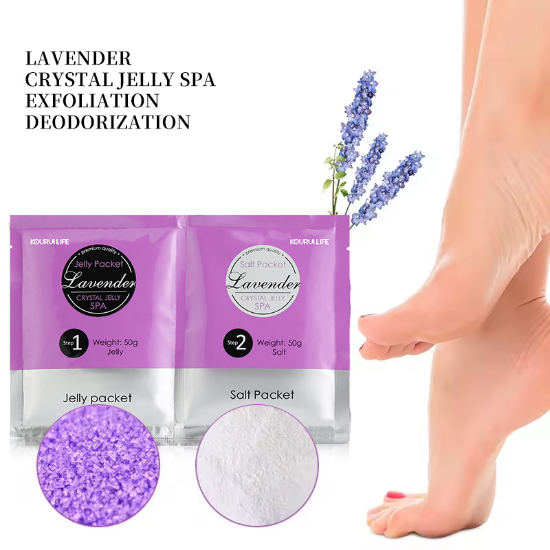 Lavender Crystal Bath Salt Jelly Foot Bath Salt Crystal Mud Foot Care Bag Spot Cross-Border