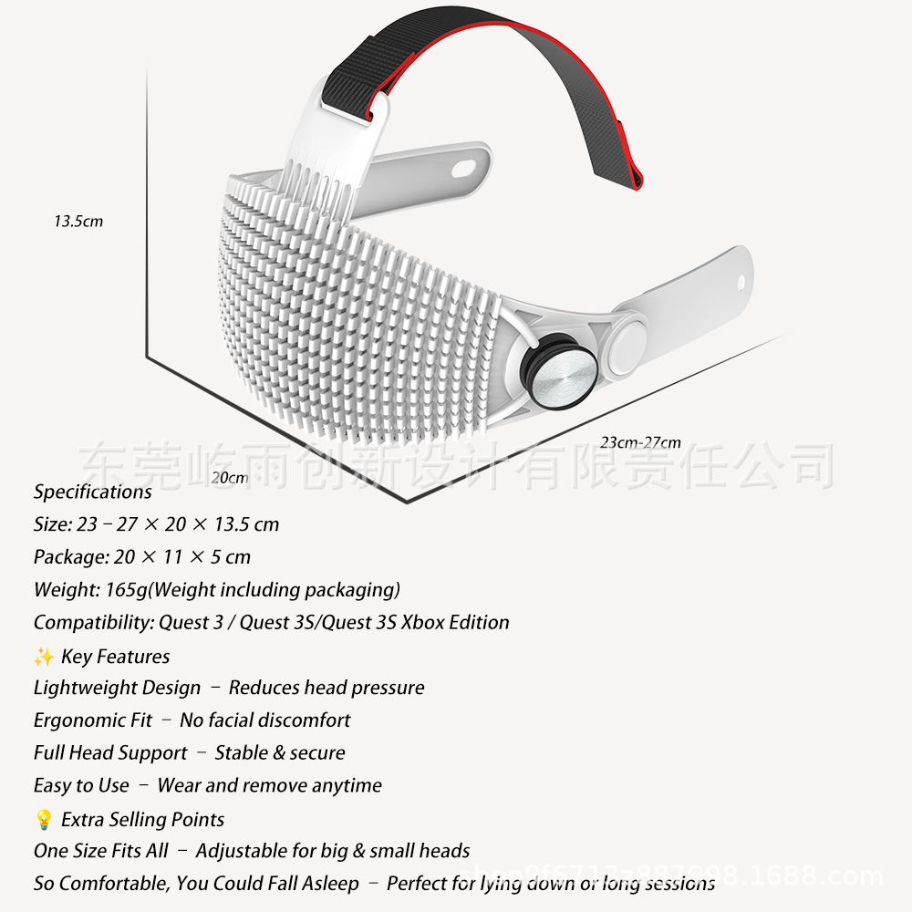 New Meta Quest3/Quest3S Breathable Soft Head-Mounted Adjustable Head-Mounted Vr Headset Is Lightweight and Does Not Press on the Face