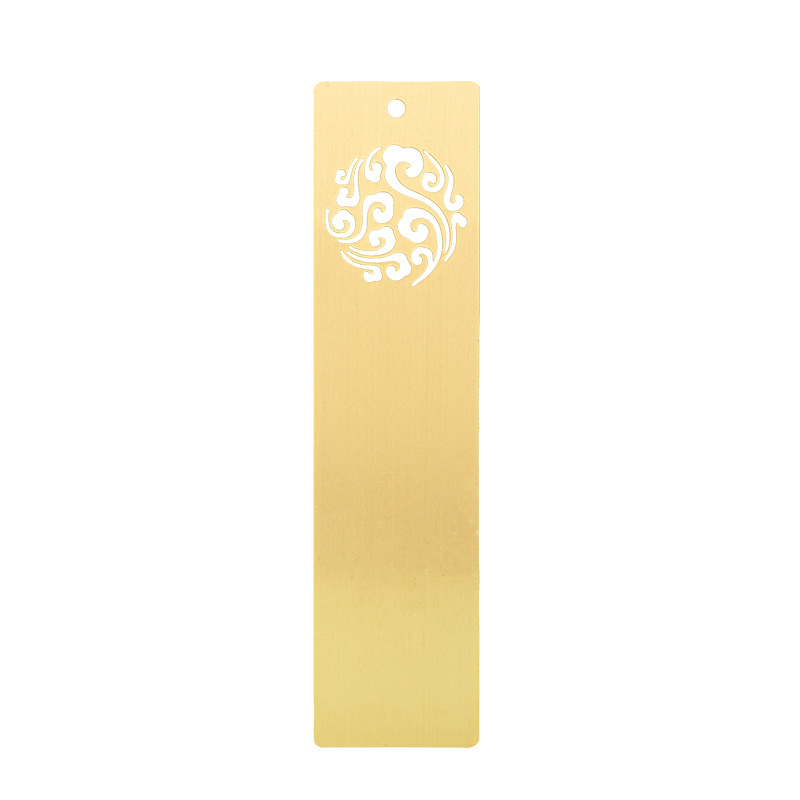Metal Bookmark Brass Cut Out Chinese Style Cultural and Creative School Corporate Gift Engraving Logo Color Printing Souvenir