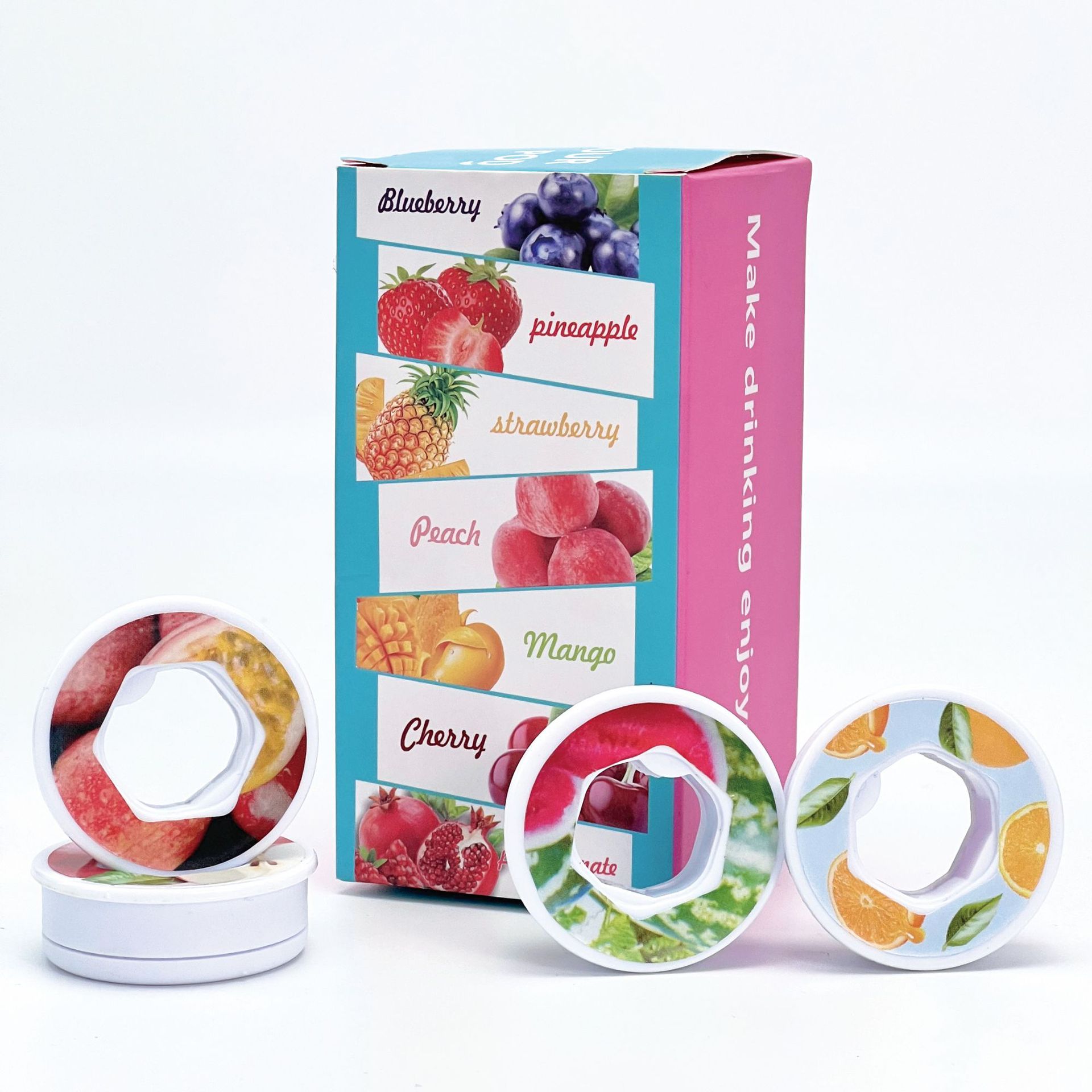 Cross-Border Hot-Selling Fruit-Flavored Soda Toy Ring for Play with Taste Cup Factory Direct Sales Amazon Scented Ring