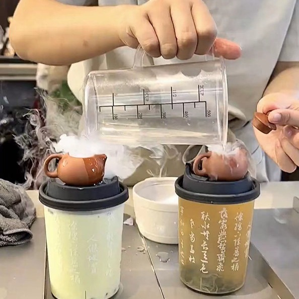 Прямые поставки мини-чайника из фиолетового песка, аксессуары для молочного чая