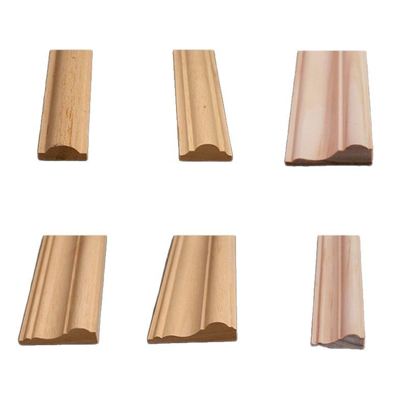Solid Wood Molding Decorative Wood Background Wall Border Wooden Strip Door Trim Molding Ceiling Natural Wood