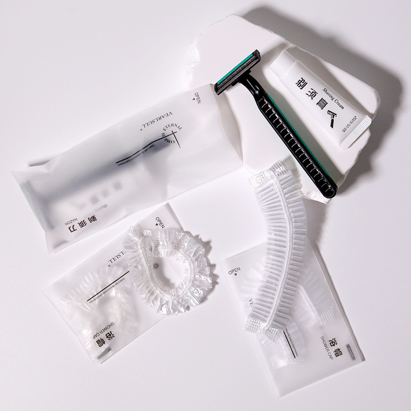 Hotel toiletries soft film suit toothbrush straw soft hair sewing kit card box dental hotel disposable toothbrush