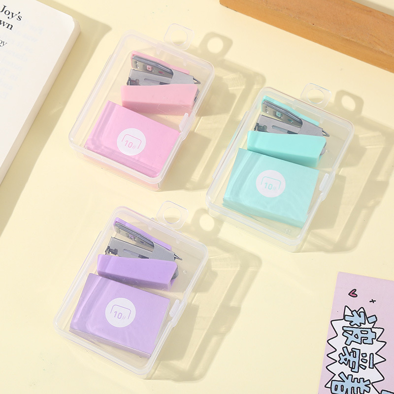 Мини степлер № 10 экономичный легкий макаронный степлер офисный одноцветный степлер с иглой для скрепления