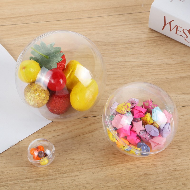 2.5-40cm Hollow Transparent Ball Acrylic Plastic Round Ball Can Be Opened and Closed Ps Christmas Ball Decoration Festival