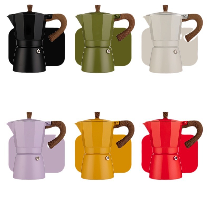 New Coffee Pot European-style Octagonal Pot Italian-style Hand-made Coffee Moka Pot Cold Extract Pot Coffee Brew Utensil Pot