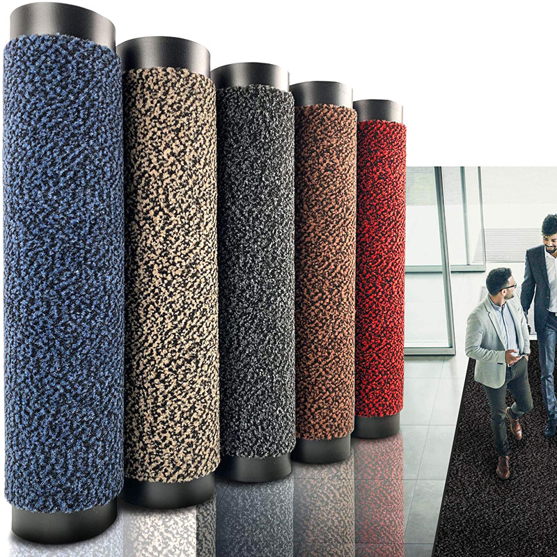 Machine-Woven Nylon Yarn Rubber Tufted Cut Velvet Faro Combination Twisted Polypropylene Pvc Entrance Door Mat Carpet Floor Mat