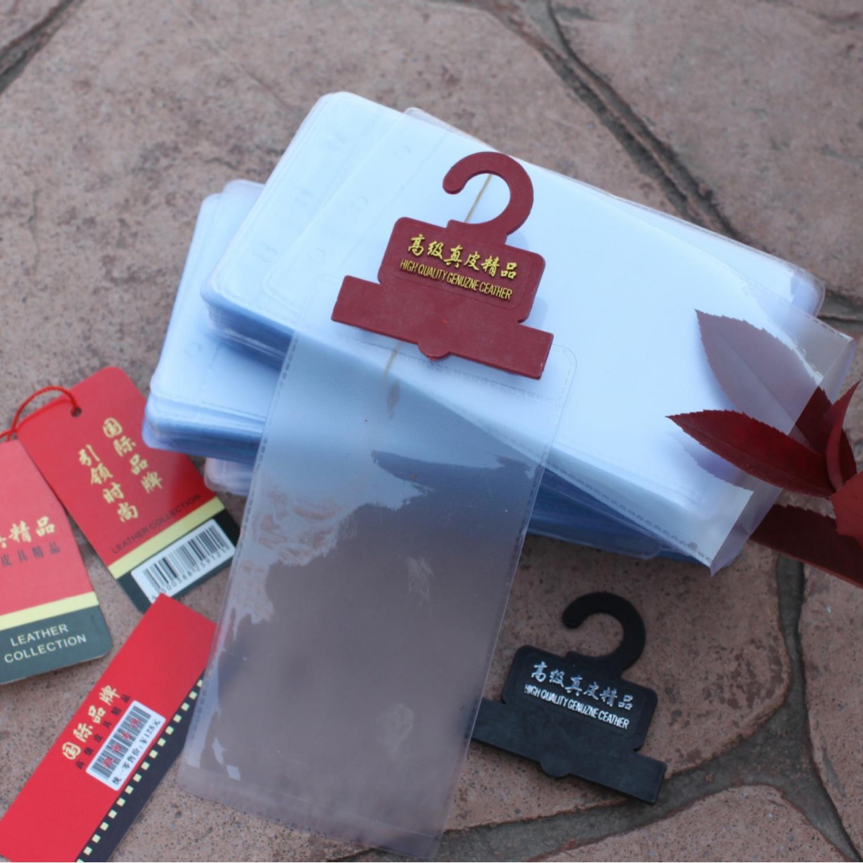 Belt packaging three-hole bag PVC super transparent belt buckle packaging bag high gear belt packaging bag belt buckle bag