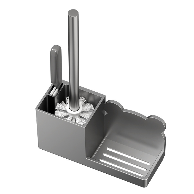 Toilet Brush Rack Wall-Mountable Toilet Brush No Dead Angle Toilet Toilet Household Cleaning Long Handle Brush suit