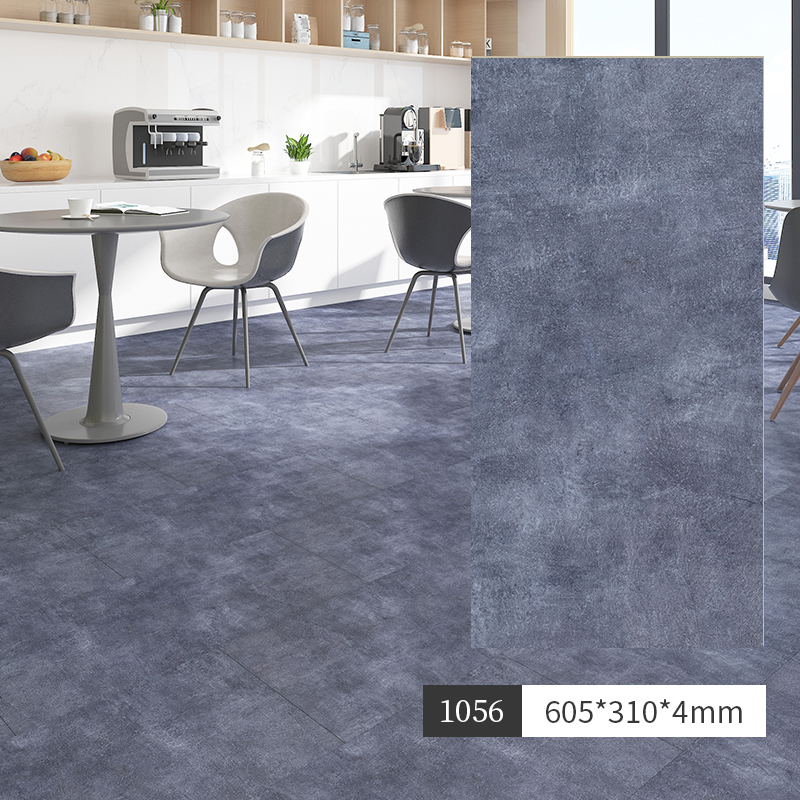 Spc Stone Plastic Lock Wood Floor Pure Color Cream Wabi-Sabi Style Household Micro-Cement Pvc Stone Crystal Snap-On Floor