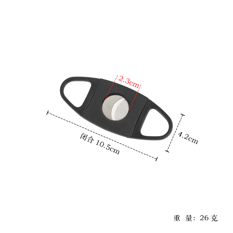Spot stainless steel Cigar scissors cigarette cutter double-edged portable cigarette cutting tools wholesale cigar cutting set