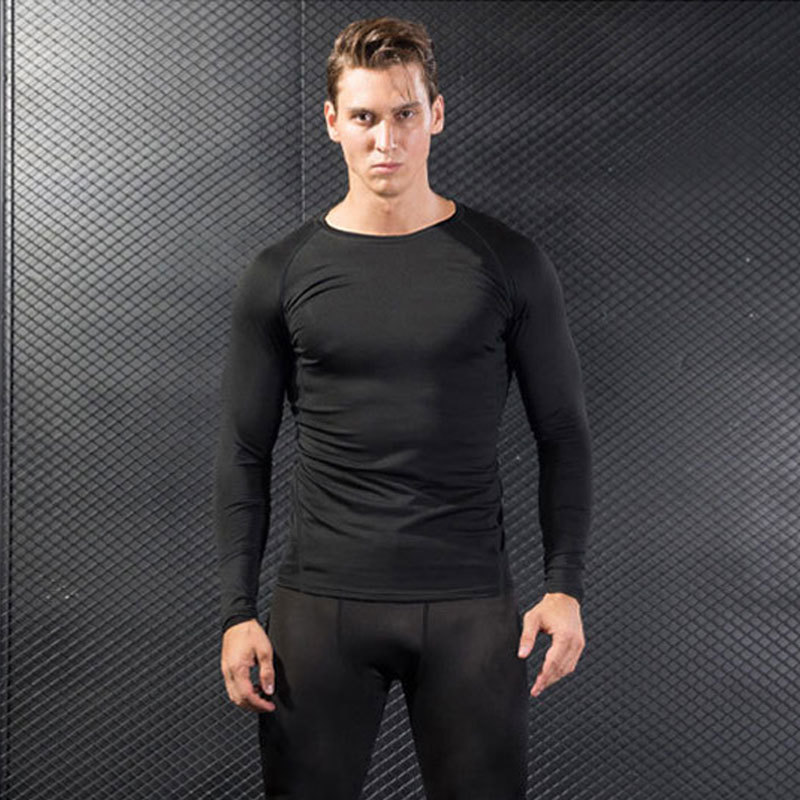 High Elastic Men's Fitness Top Sports Clothing Tight Clothes suit Base Underwear Long Sleeve Running Equipment Basketball Training